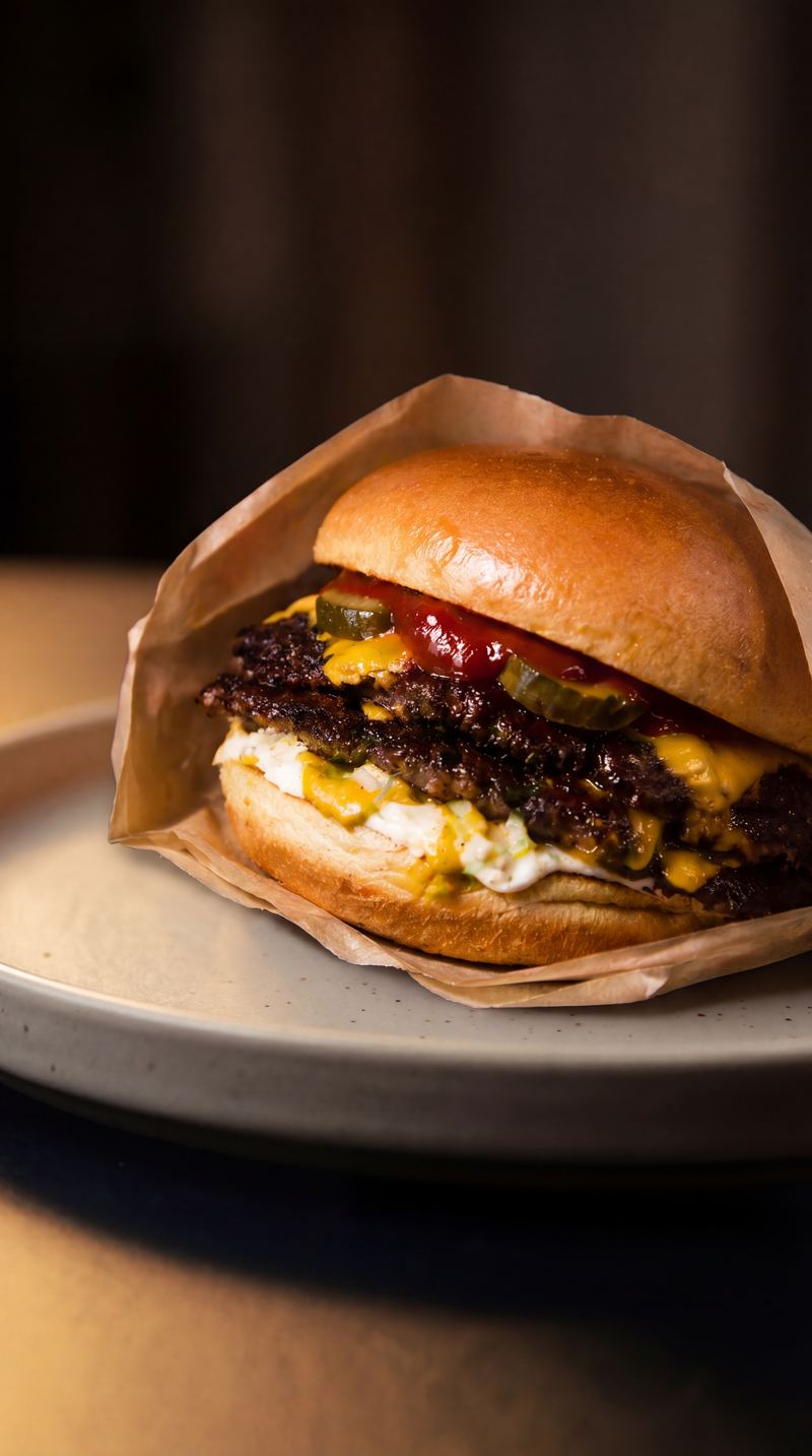 Smashburgare hos O's Landala
